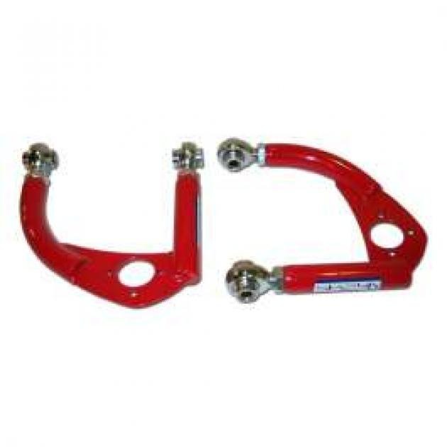 Camaro Front Upper Control Arms, Tubular, Red, With Rod Ends, 1993-2002