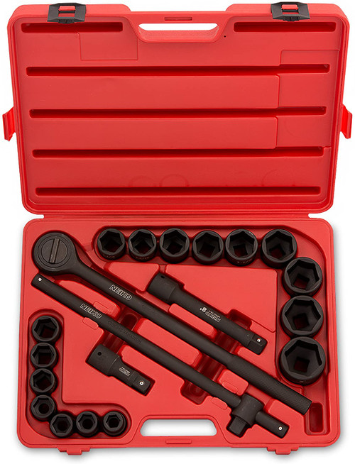 3/4" Drive Jumbo Impact Socket Set, 21 Piece Shallow Socket Assortment | Standar
