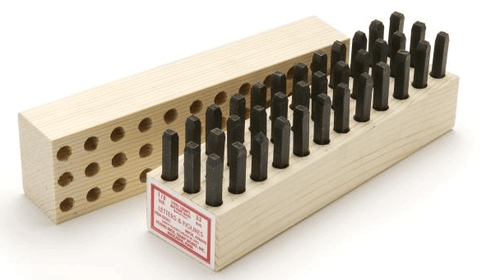 1/2" Combination Letter & Figure Set (Machine Made Stamps) YOU09361