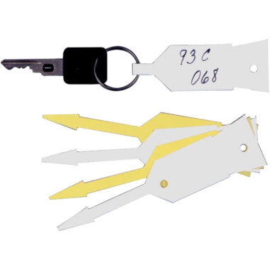 John Dow Industries 086W Key Tags (White) Pkg. 1,000