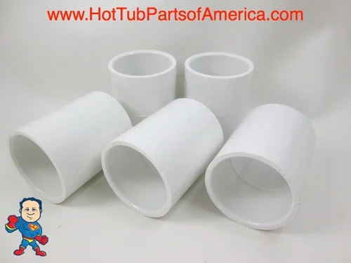 1 1/2″ Slip x Slip Coupler PVC Spa Plumbing Fitting – Pack of 5 – Global Hot Tub Parts