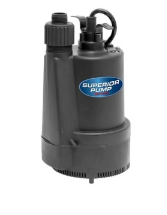 1/3 Hp Thermoplastic Submersible Pump with 25 Ft Cord and Rope 91335