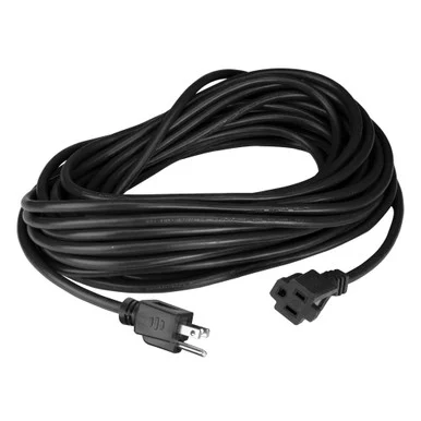 100′ Black 3-Prong Outdoor Extension Power Cord