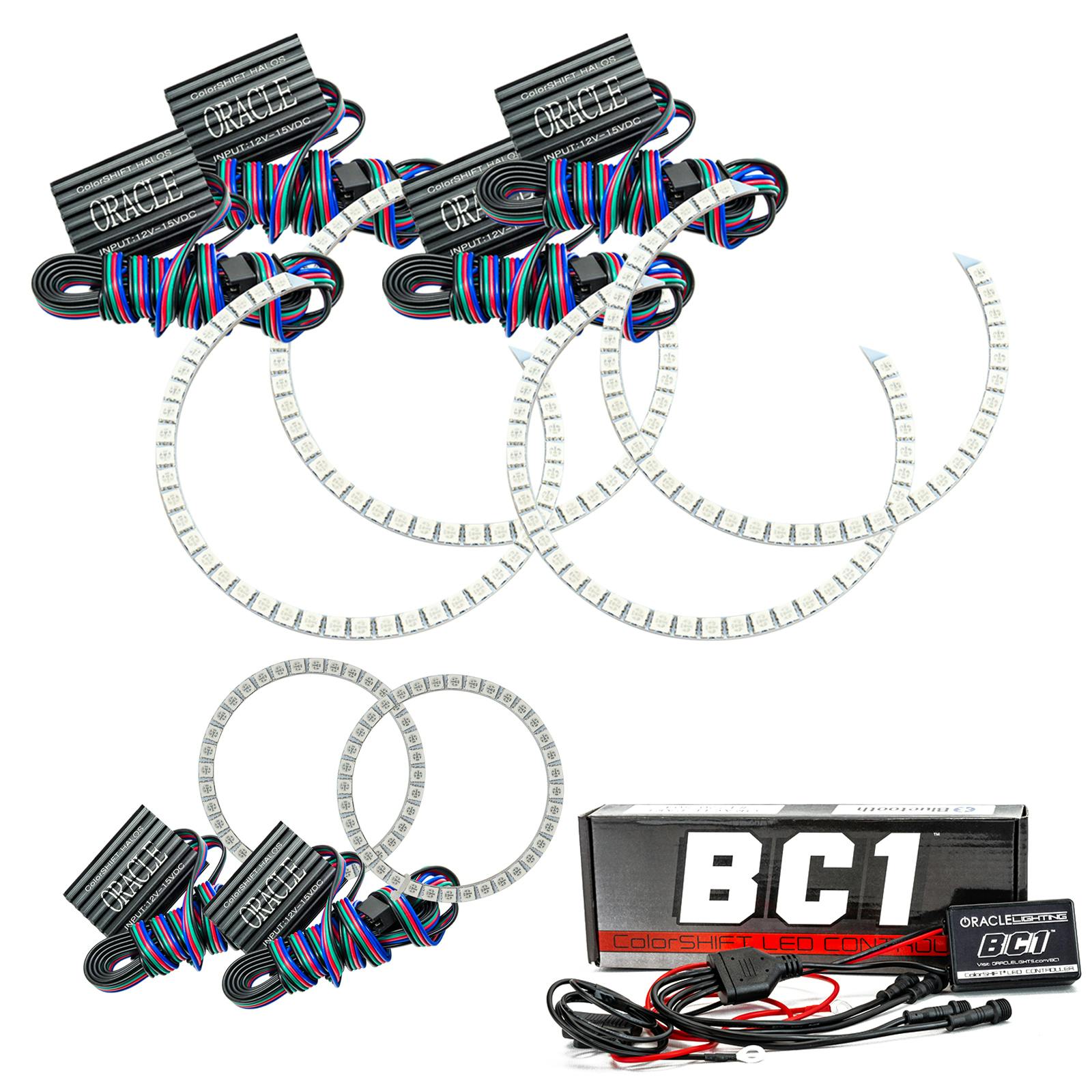 Oracle Lighting 1118-335 2005-2010 Dodge Charger Triple Ring HL Halo - CS - w/BC2 Ctrl