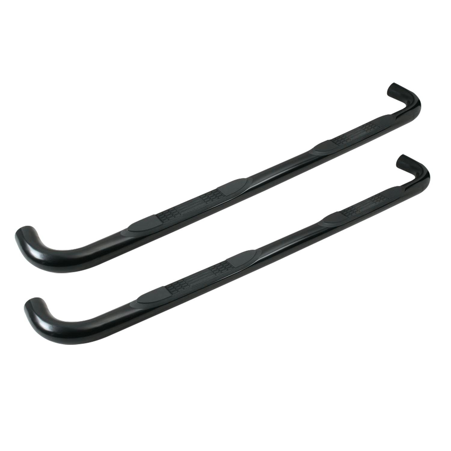 Iconic Accessories 113-5591 3Round Steel Side-Step Nerf Bars (90° Bend, Black Powder Coated)