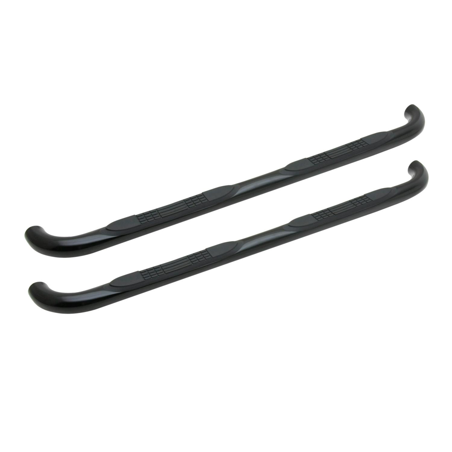 Iconic Accessories 113-5882 3Round Steel Side-Step Nerf Bars (90° Bend, Black Powder Coated)