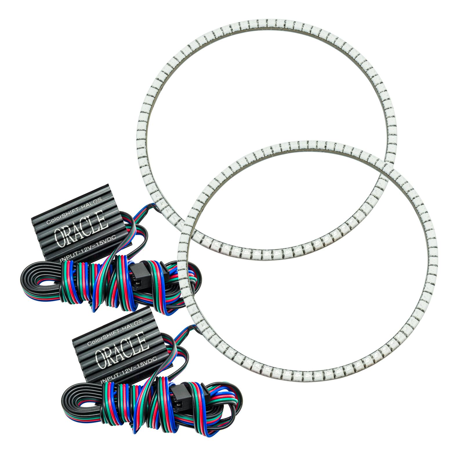 Oracle Lighting 1160-333 2005-2009 Ford Mustang GT LED Fog Light Halo Kit - ColorSHIFT - w/No Controller