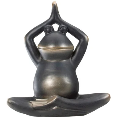 12″ Yoga Frog in Prayer Position Garden Statue: Zen Décor for Your Outdoor Space