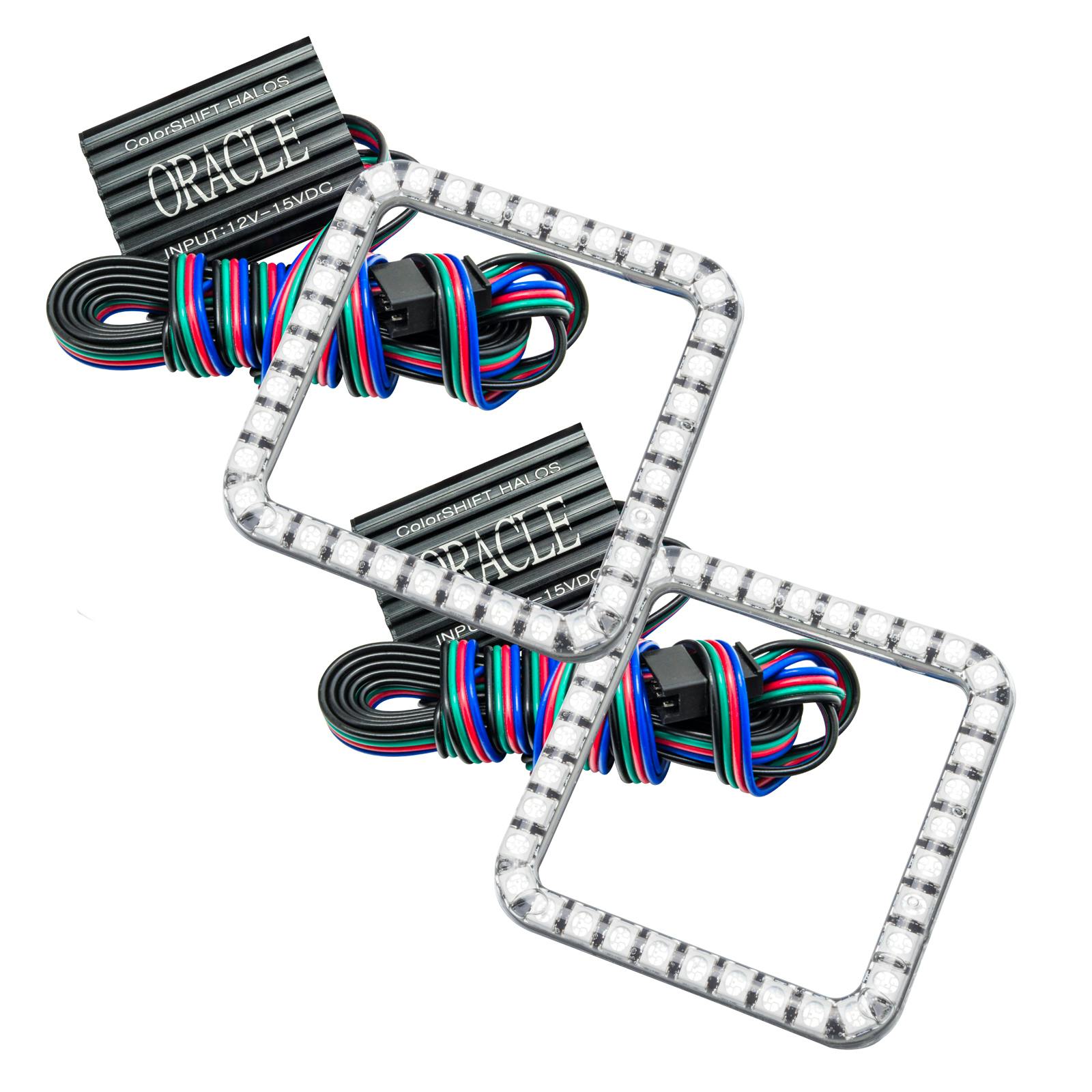 Oracle Lighting 1231-333 2004-2005 Ford Ranger LED Fog Light Halo Kit - ColorSHIFT - w/No Controller