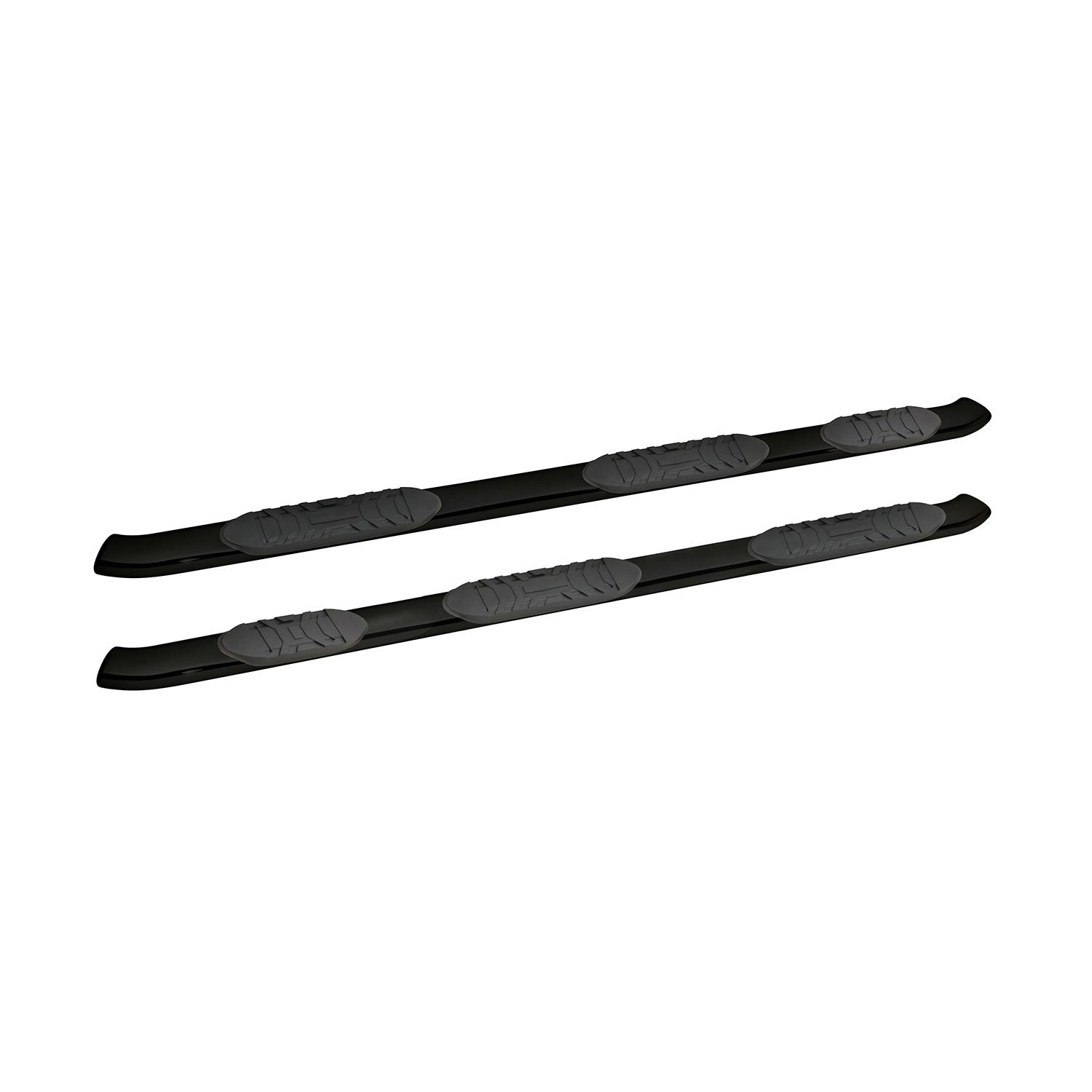 Iconic Accessories 128-3046 5Oval Wheel-to-Wheel Side-Step Nerf Bars (30° Bend, Black Powder Coated)