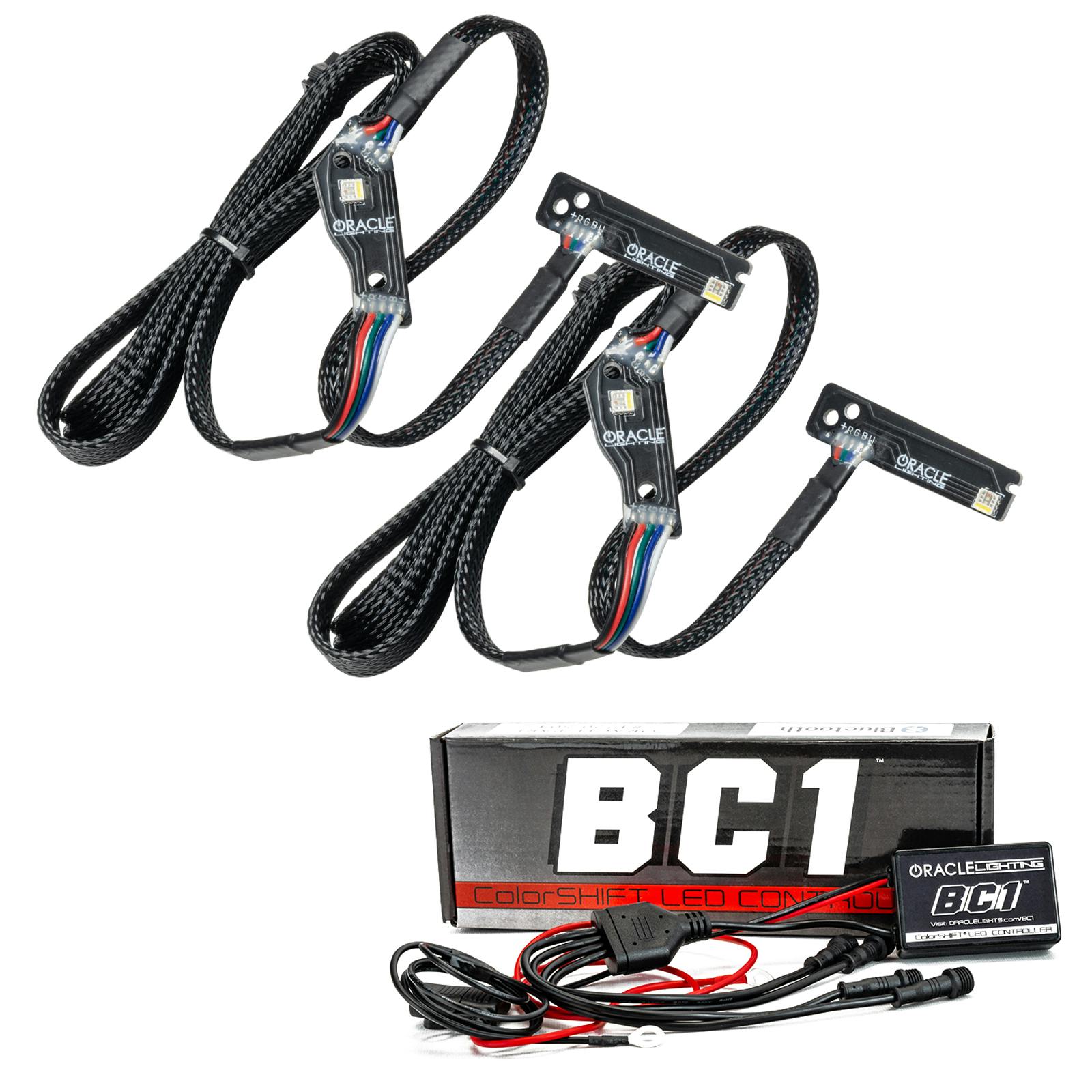 Oracle Lighting 1283-335 2015-2024 Nissan GT-R CS RGB+W "Lightning Bolt" HL DRL Kit - w/BC2 Ctrl