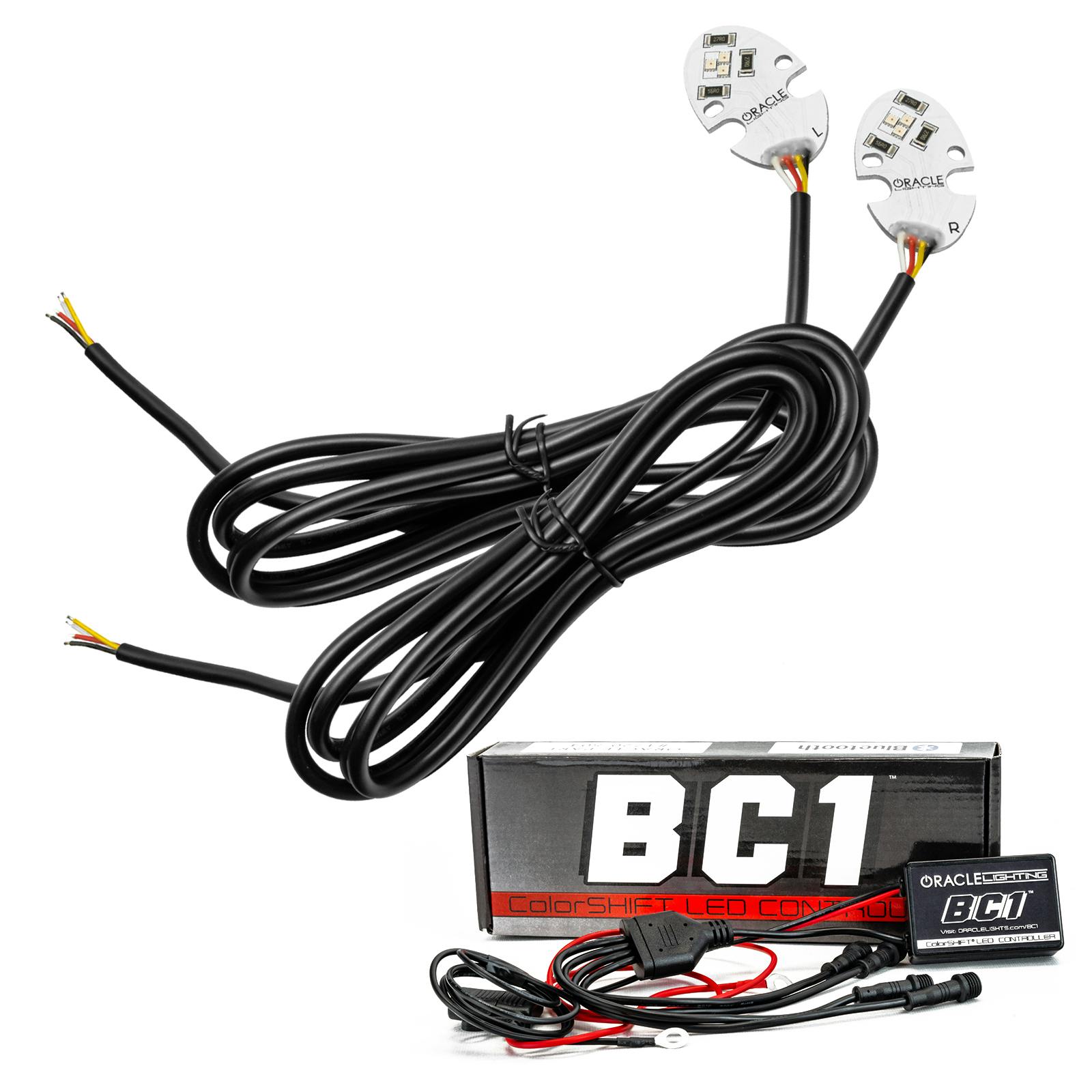 Oracle Lighting 1286-335 2017-2020 Tesla Model 3 ColorSHIFT Headlight DRL Upgrade Kit - w/BC2 Controller