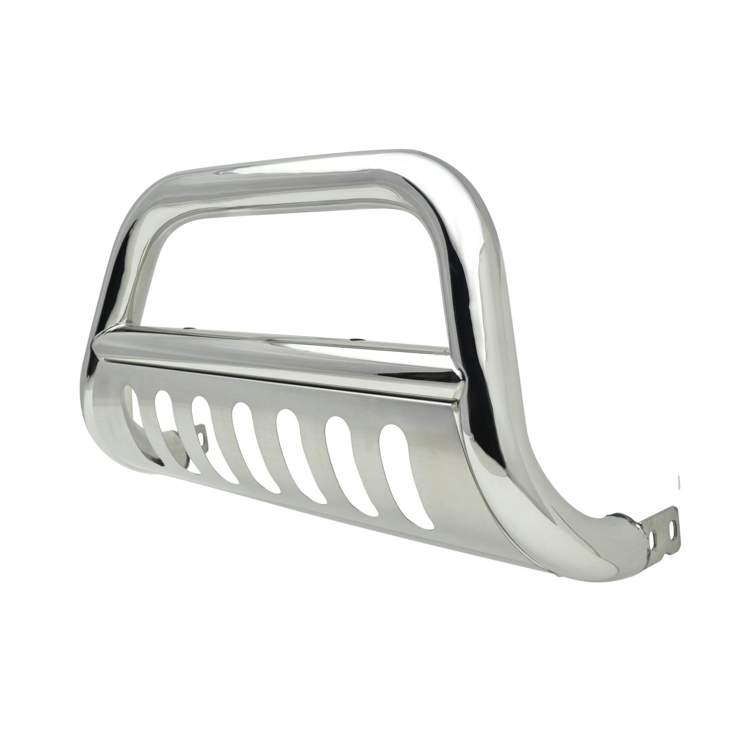 Iconic Accessories 131-0591 Polished Steel Bull Bar with Brushed Skid Plate