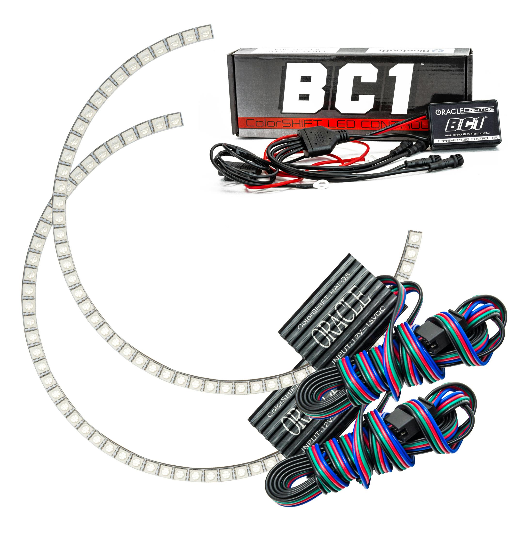 Oracle Lighting 1312-335 1999-2004 Ford Lightning LED Headlight Halo Kit - ColorSHIFT - w/BC2 Controller