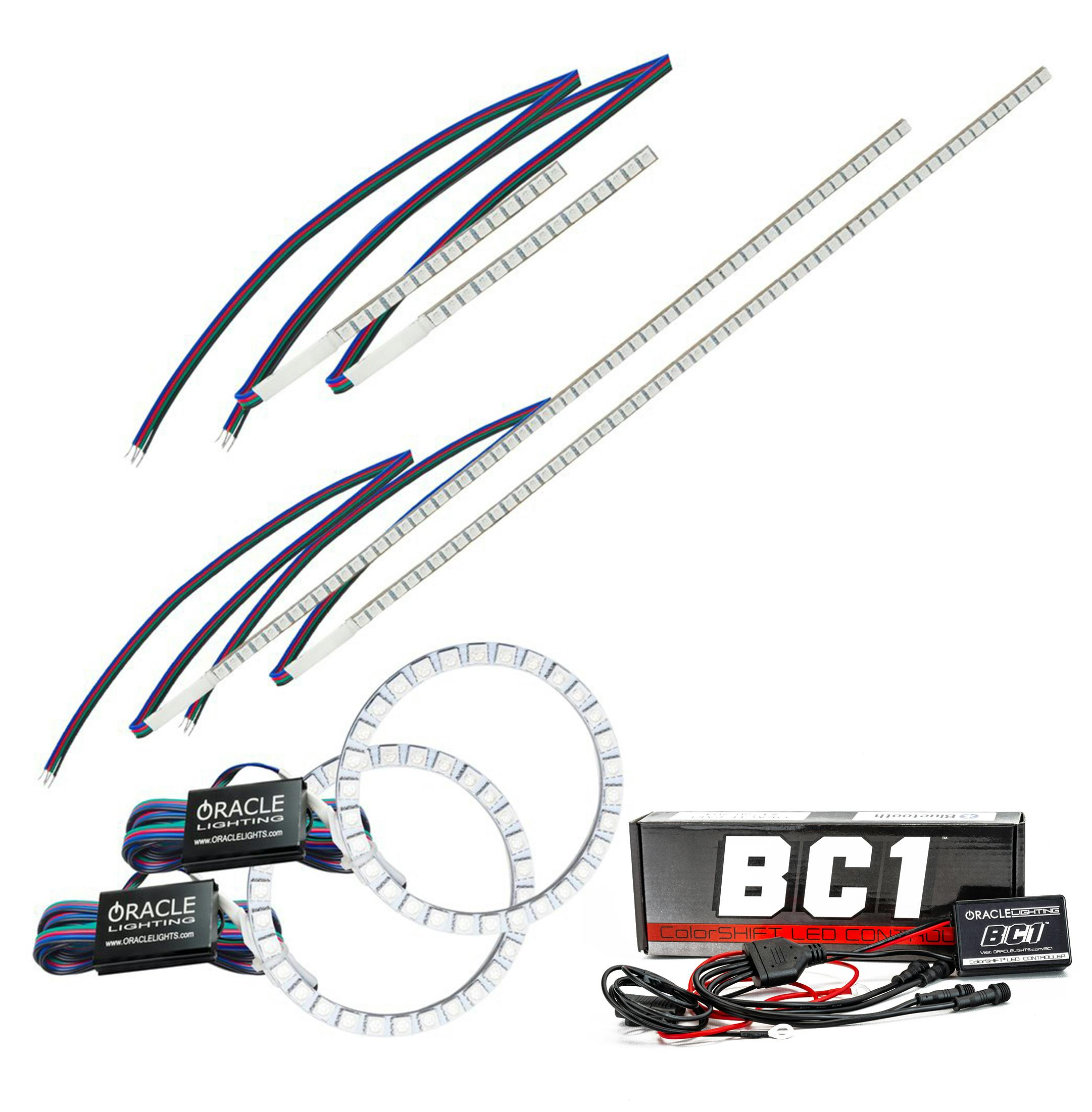Oracle Lighting 1324-335 2016-2018 Honda Ridgeline ColorSHIFT DRL Upgrade w/Halo Kit - w/BC2 Controller