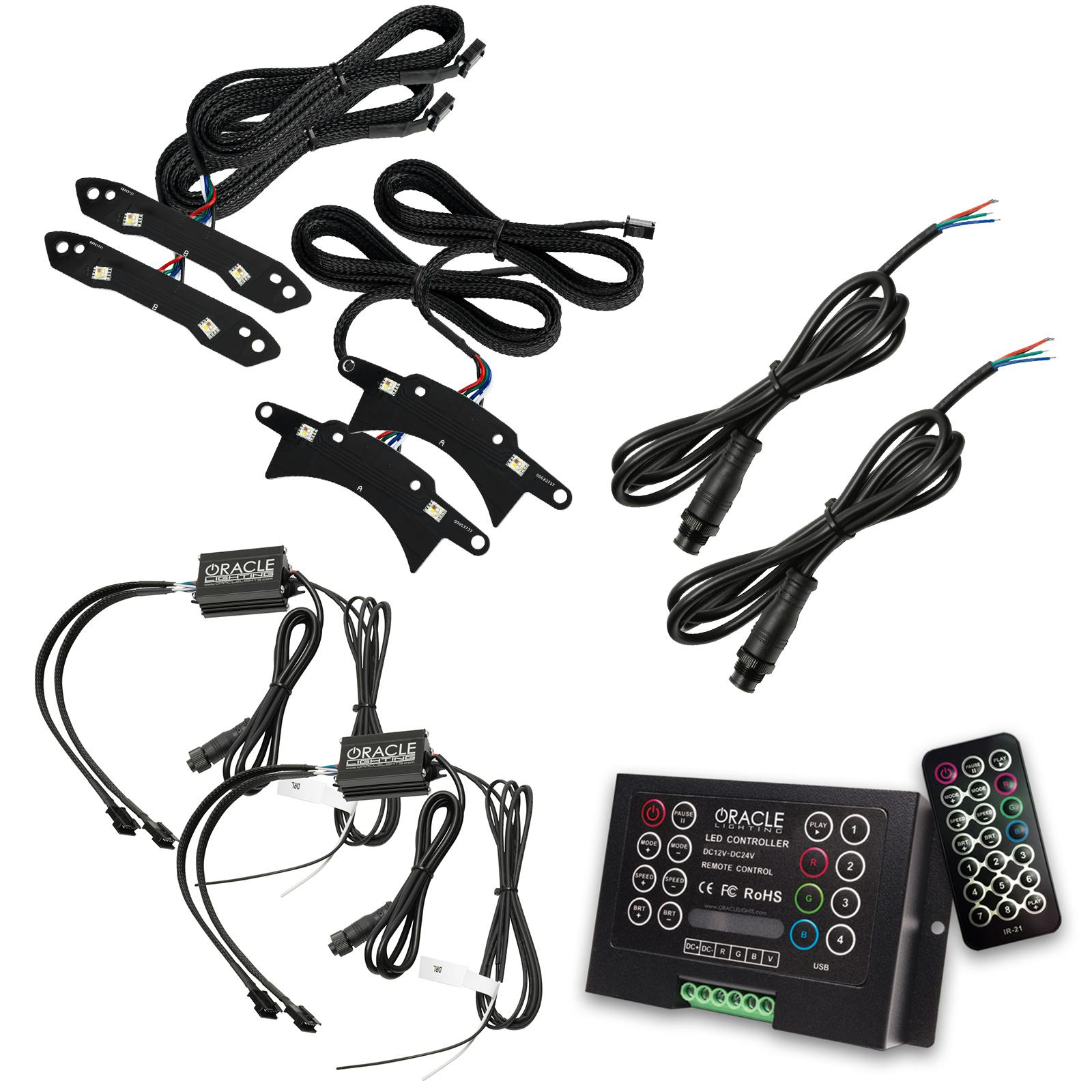 Oracle Lighting 1329-333 2015-2023 Dodge Challenger ColorSHIFT RGB+W Headlight DRL Upgrade Kit