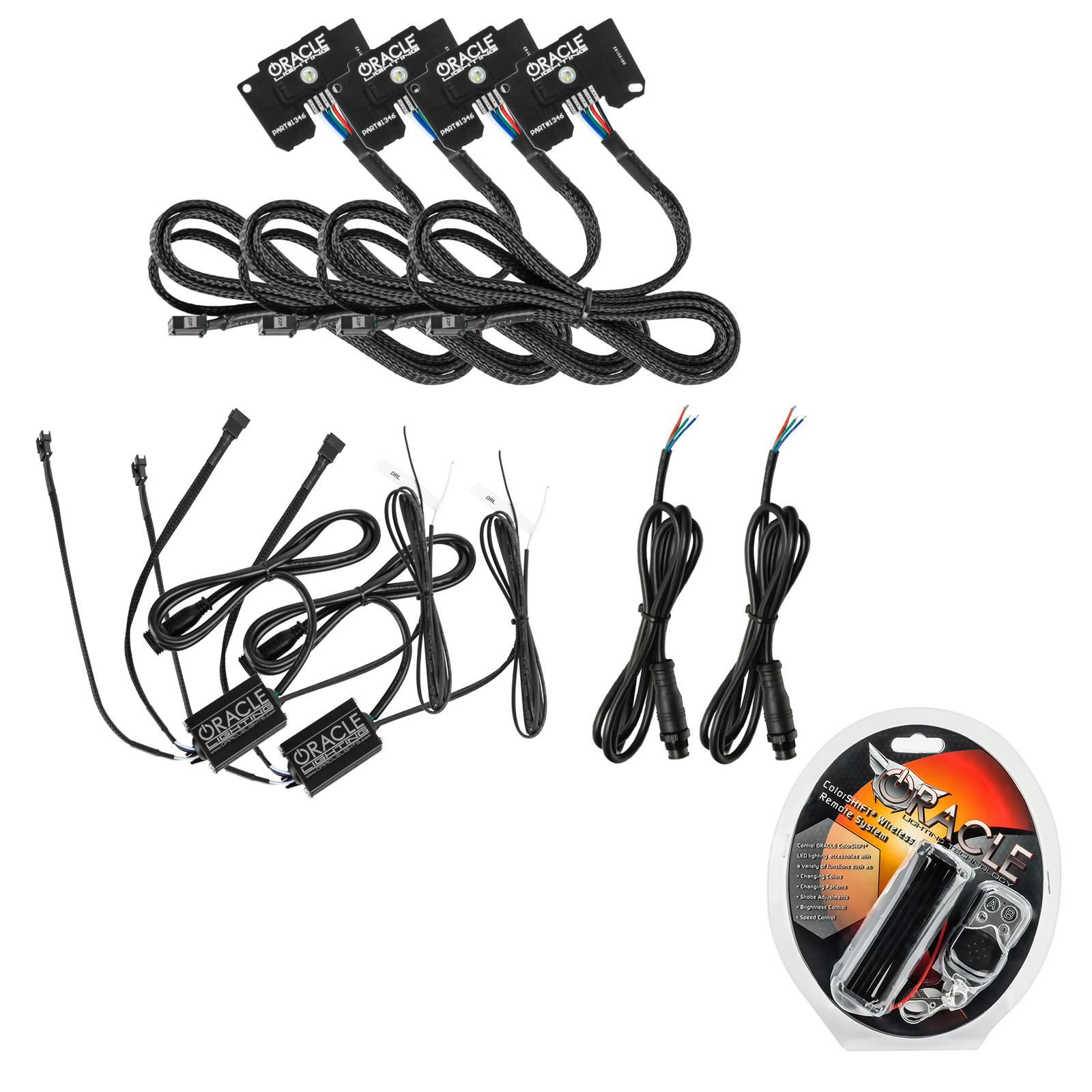 Oracle Lighting 1346-330 Jeep Wrangler JL/Gladiator JT ColorSHIFT RGB+W Headlight DRL Upgrade Kit
