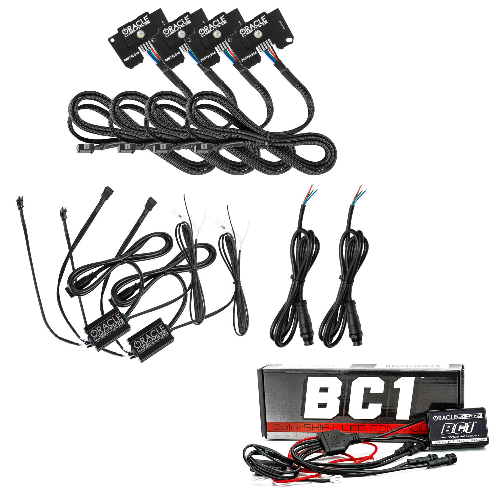 Oracle Lighting 1346-335 Jeep Wrangler JL/Gladiator JT CS RGB+W HL DRL Kit - w/BC2 Ctrl