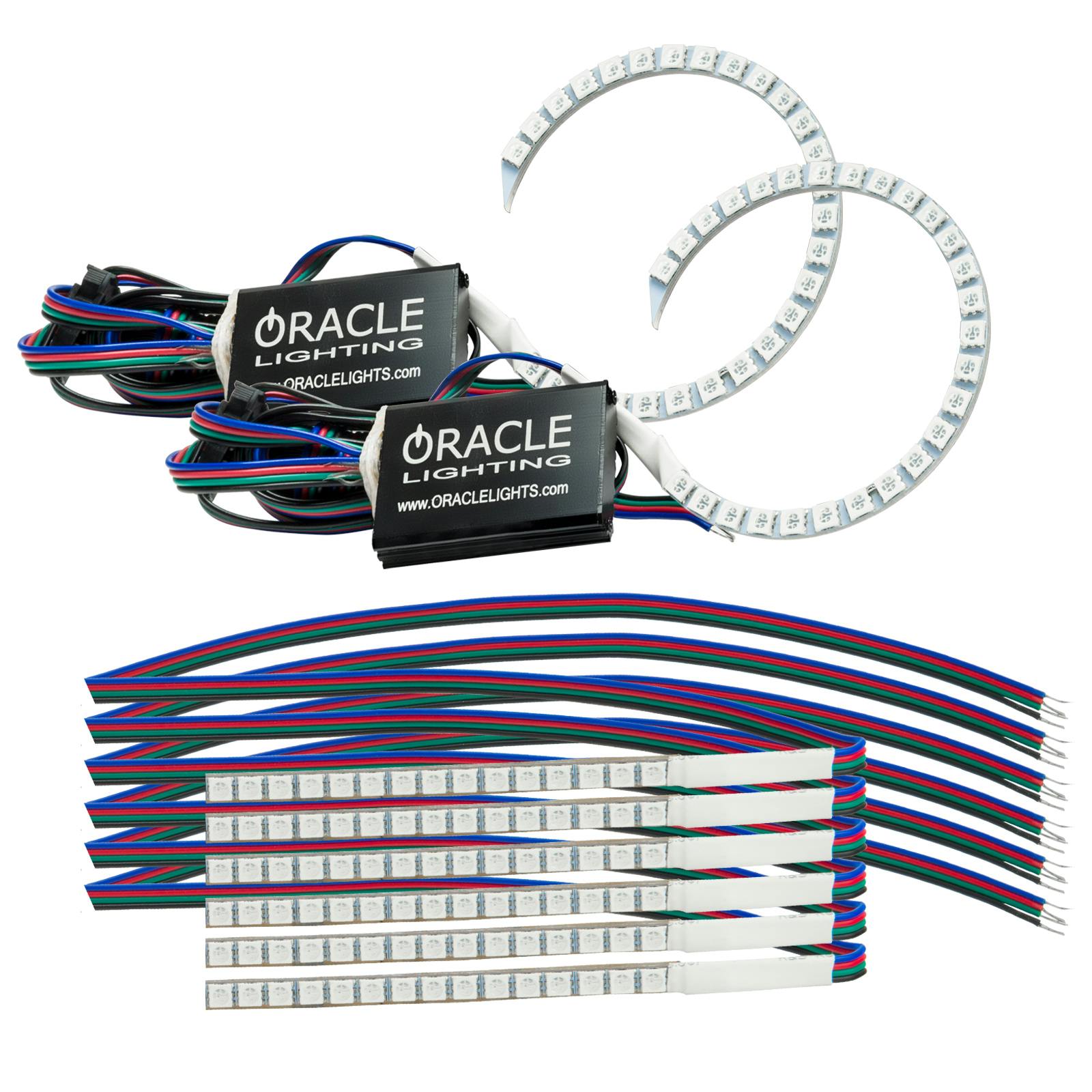 Oracle Lighting 1348-334 2018-2023 Ford Mustang ColorSHIFT DRL Upgrade w/Halo Kit