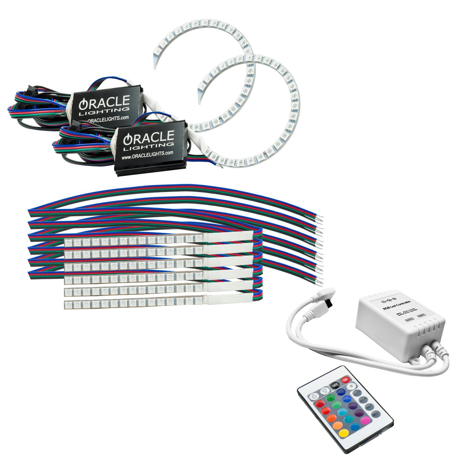 Oracle Lighting 1348-504 2018-2023 Ford Mustang ColorSHIFT DRL Upgrade w/Halo Kit