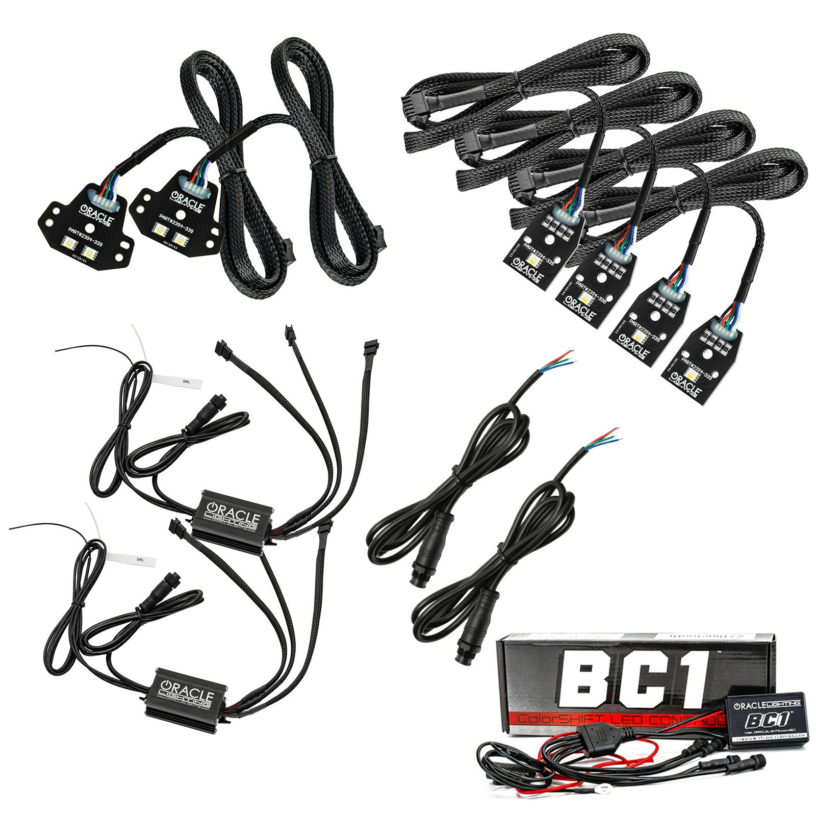 Oracle Lighting 1443-335 2015-2021 Dodge Charger CS RGB+W HL DRL Kit - w/BC2 Ctrl