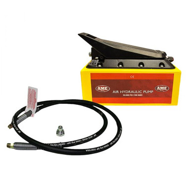 AME 15035C 5 Quart Air Hydraulic Pump Turbo II Steel Reservoir with Hose and Coupler
