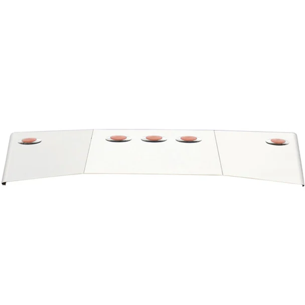 17.5 To 15.5 Inch Untie Blind Mount Drop Visor W/ 5 H1 Amber LED Lights For Kenworth T680 & T880