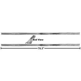 Counterpart Automotive Bed Angled Strips Shortbox Stainless Steel 1947-53 Chev/GMC Truck