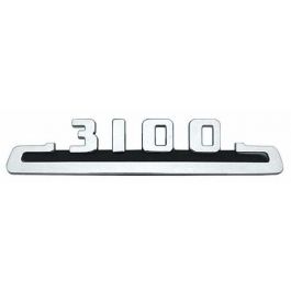 Counterpart Automotive Hood Side Emblem "3100" 1953-54 Chevrolet Truck