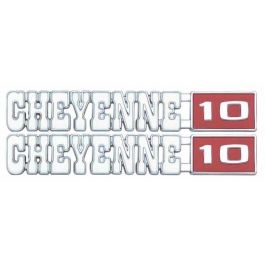 Counterpart Automotive "Cheyenne 10" Fender Side Emblems 1971-72 Chevrolet Truck