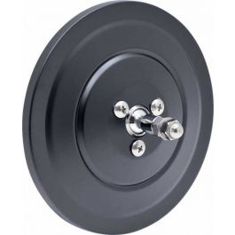 Counterpart Automotive Exterior Mirror Head Black Round Ribbed 1947-72 Chev/GMC Truck