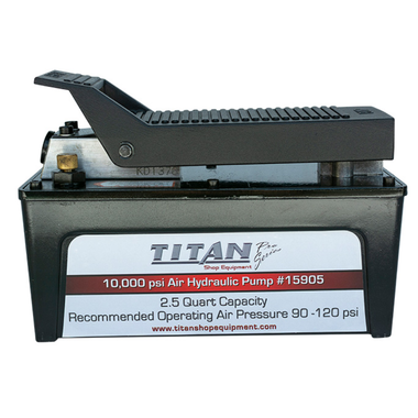AME 15905 2.5 Quart Titan Air Hydraulic Pump with Aluminum Reservoir 10000 PSI