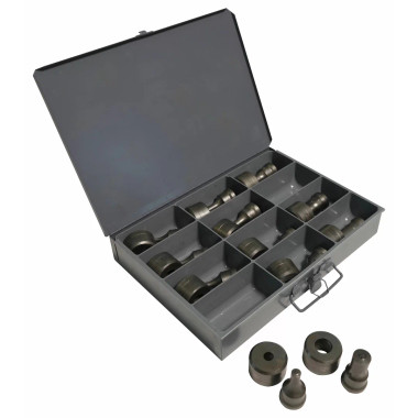 Edwards PD1240 12 Piece Round Metric Punch & Die Set with Storage Case