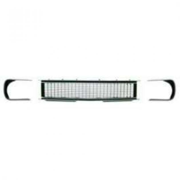 Camaro Grille Kit, Black & Chrome, Rally Sport (RS), 1968
