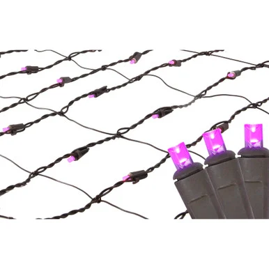 2′ x 8′ Pink LED Net Style Tree Trunk Wrap Christmas Net Lights – Brown Wire