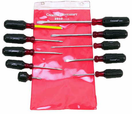 Crescent 10 piece Series 2000 screwdriver set, 2010 (Discontinued please see 9400D )
