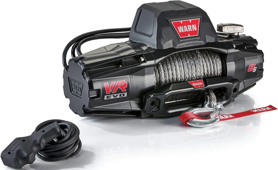 WARN VR EVO 8-S Winch – 8,000 lb Synthetic Rope, IP68 Waterproof