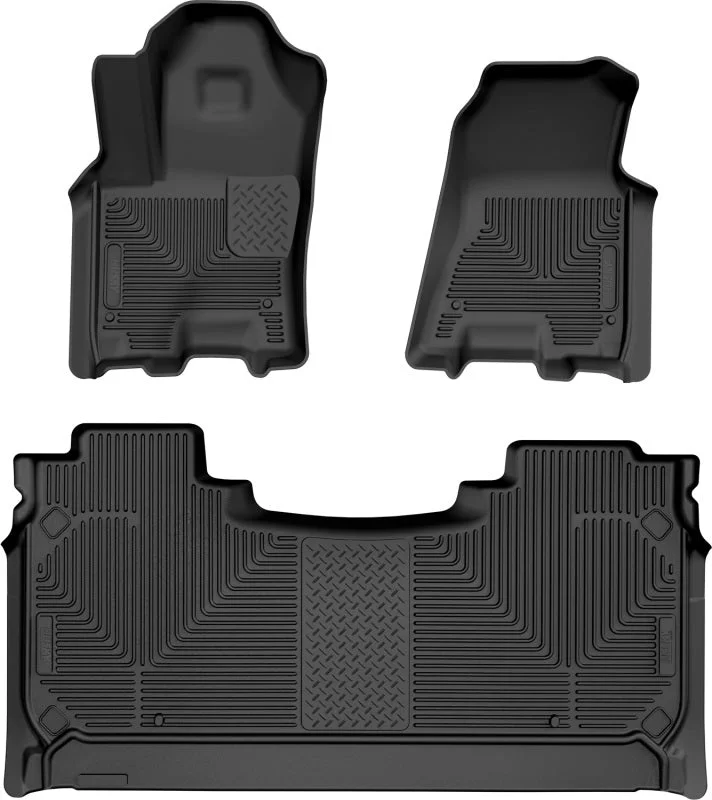 Husky Liners 2025-2026 RAM 1500 CC Weatherbeater Front & 2nd Seat Floorliner (3pc Set) – Blk