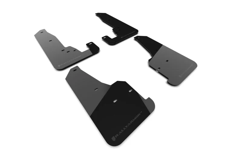 Rally Armor 18-22 Jeep Grand Cherokee SRT Trackhawk Black UR Mud Flap – Metallic Black Logo