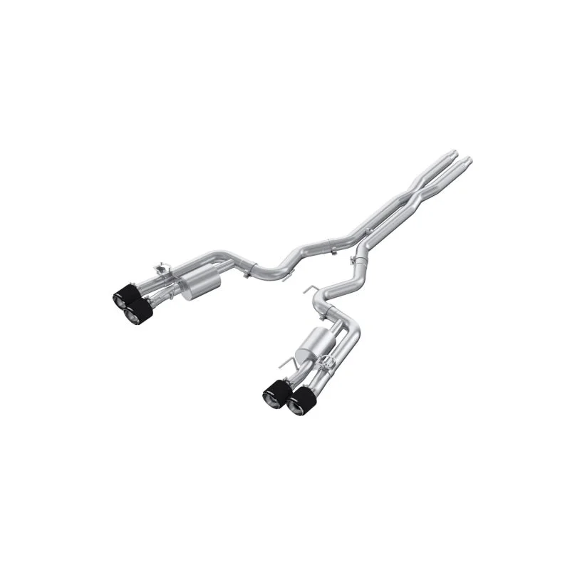 MBRP 2024 Ford Mustang Dark Horse 3in Dual Split Rear Exit Exhaust w/ Quad CF Tips – T304