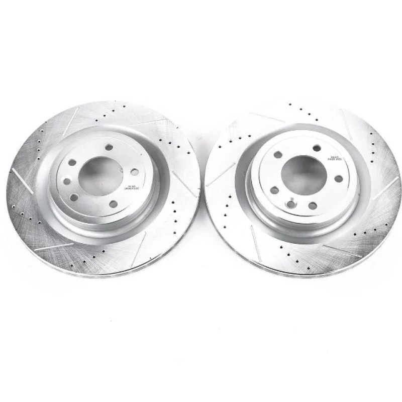 Power Stop 2017 Land Rover Discovery Rear Evolution Drilled & Slotted Rotors – Pair