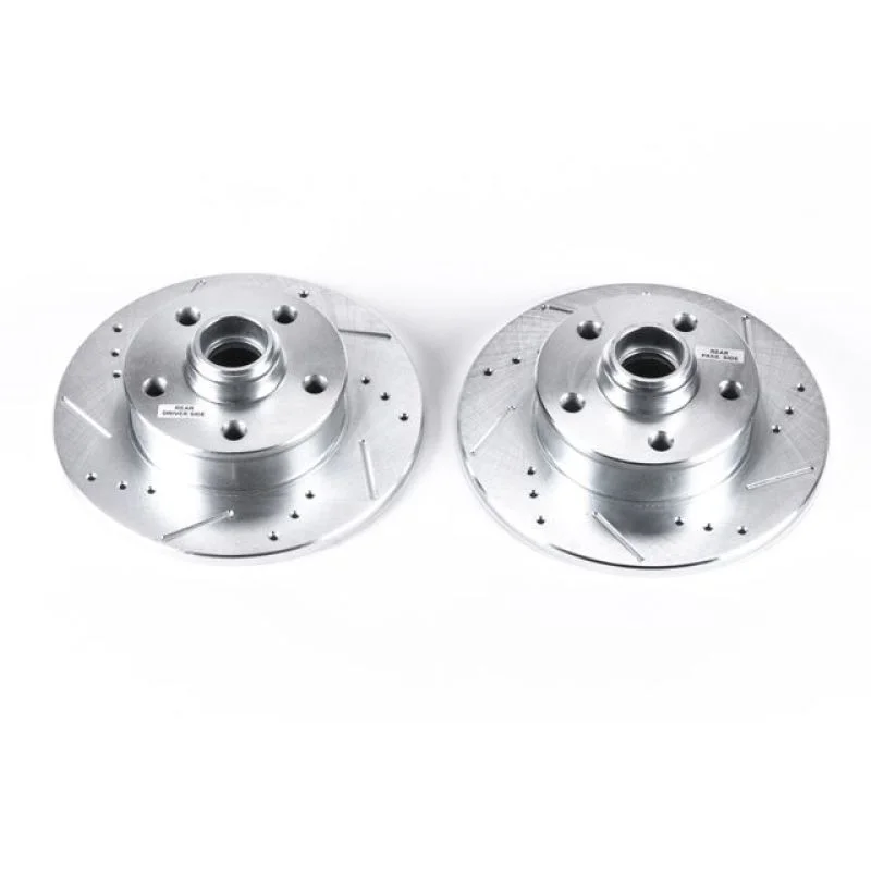 Power Stop 92-95 Volkswagen Corrado Rear Evolution Drilled & Slotted Rotors – Pair