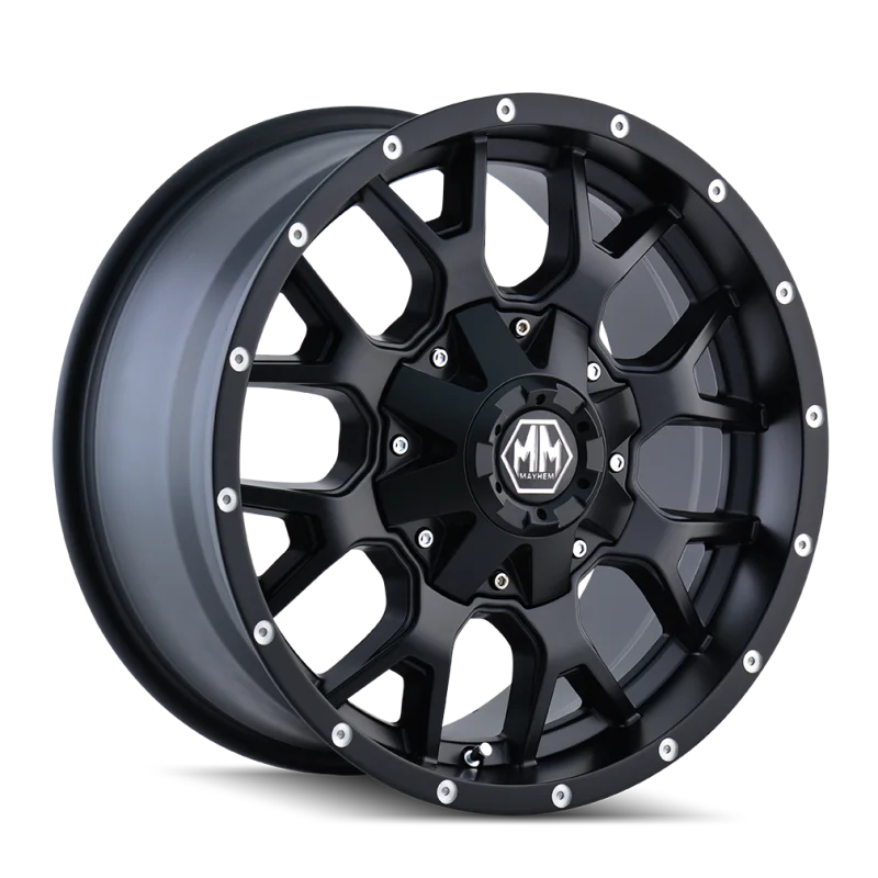 Mayhem 8015 Warrior 18×9 / 8×165.1 BP / 18mm Offset / 130.8mm Hub Matte Black Wheel