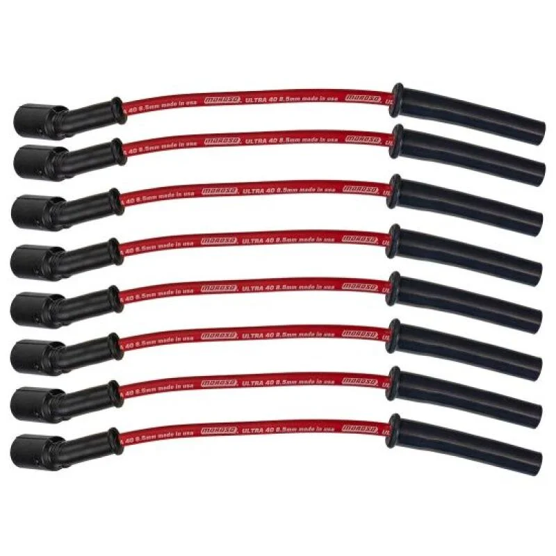 Moroso 99-13 GM LS/LQ 4.8/5.3/5.7/6.0/6.2L Ultra 40 8.5mm Multi-Angle Boot Spark Plug Wire Set – Red