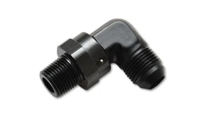 Vibrant -4AN to 1/4in NPT Male Swivel 90 Degree Adapter Fitting vib11352