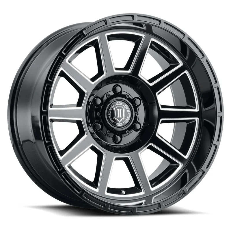 ICON ALLOYS RECOIL GLS BLK MIL WIN – 20 X 10 / 6 X 135 / -24 MM / 4.5″ BS