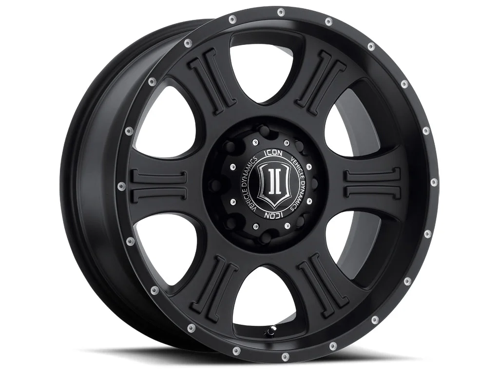 ICON ALLOYS SHIELD SAT BLK – 20 X 9 / 8 X 180 / 12MM / 5.5″ BS
