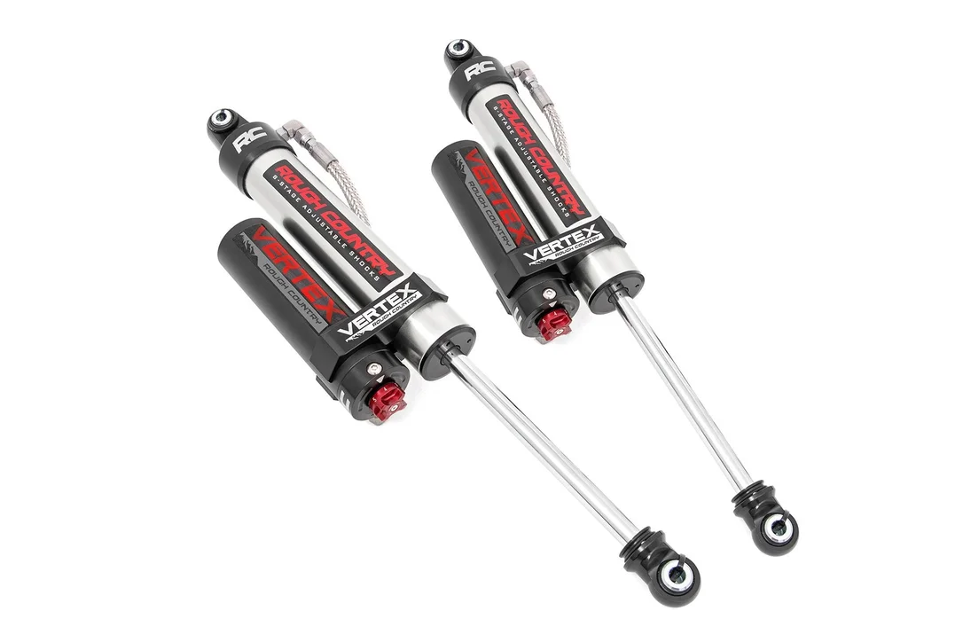 Vertex 2.5 Adj Rear Shocks | 3.5-7.5″ | Chevrolet Silverado/GMC Sierra 2500HD/3500HD | 2011-2022 | Rough Country | 699011
