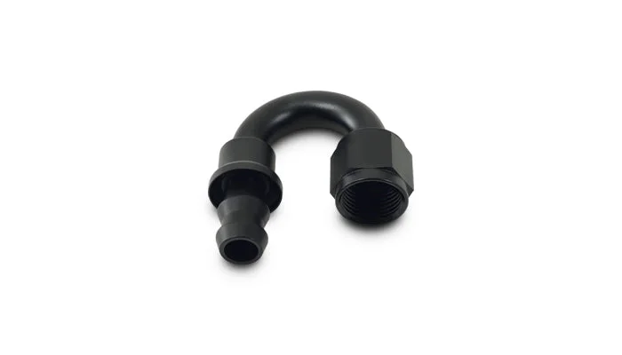 Push-on 180 deg. Hose End Elbow Fitting, Hose Size: -4AN