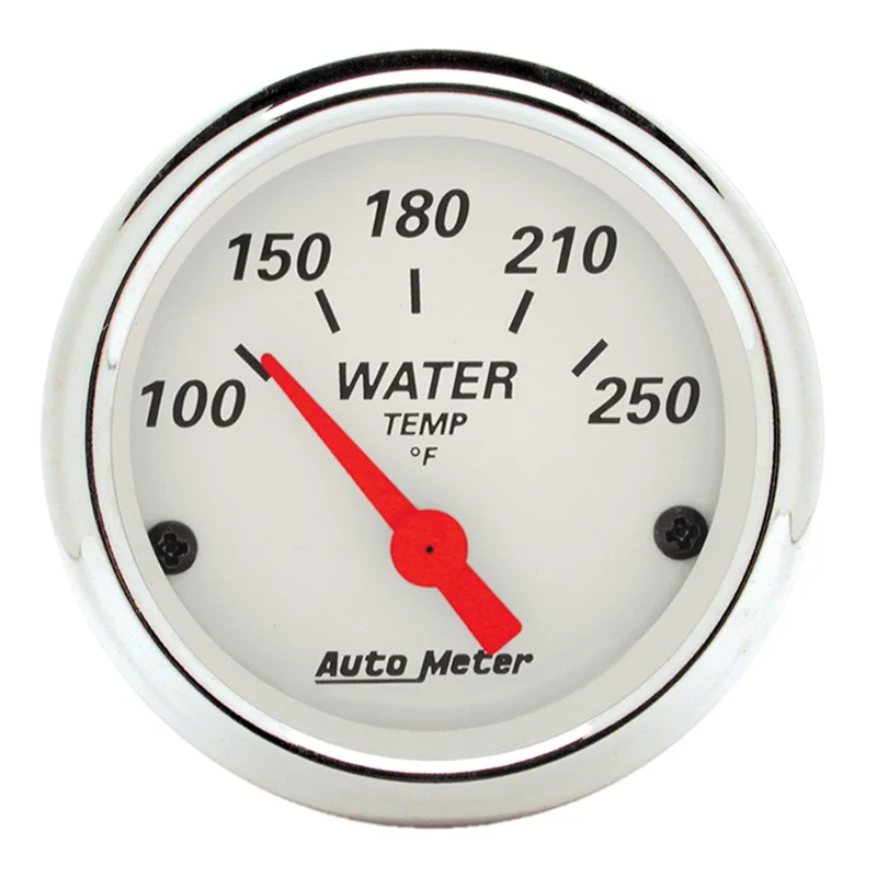 GAUGE, WATER TEMP, 2 1/16in, 250?F, ELEC, ARCTIC WHITE